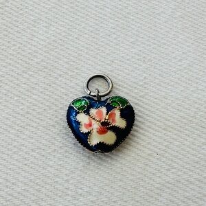 Floral Heart Pendant Charm